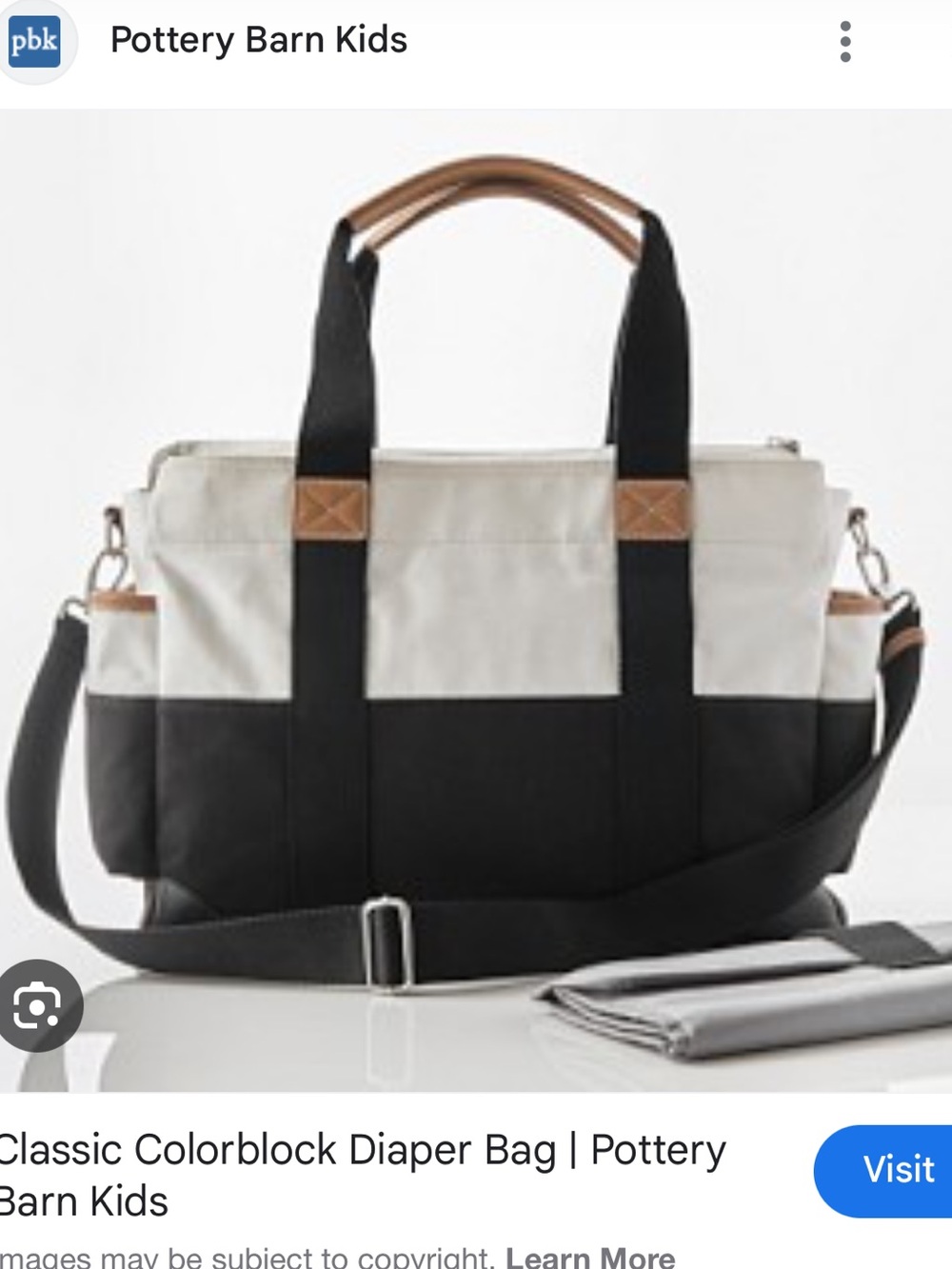 Pottery Barn Kids - Colorblock Duffel diaper bag